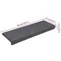 Stair tread mat 30 units 65x21x4 cm Gray and black by , Stair mats - Ref: Foro24-3365777, Price: 121,31 €, Discount: %