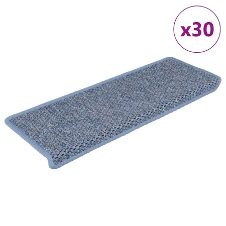 Selbstklebender Sisal-Treppenteppich, 30 Stück, 65x21x4 cm, blau. von , Treppenmatten - Ref: Foro24-3365886, Preis: 195,20 €,...