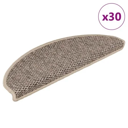 Selbstklebender Sisal-Treppenteppich, 30 Stück, dunkelbeige. von , Treppenmatten - Ref: Foro24-3365878, Preis: 221,58 €, Raba...