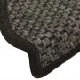 Self-adhesive sisal stair carpet 30 units 65x21x4cm anthracite by , Stair mats - Ref: Foro24-3365873, Price: 197,82 €, Discou...