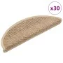 Alfombra autoadhesiva escalera sisal 30 uds 56x17x3 cm arena de , Alfombrillas para escalones - Ref: Foro24-3365867, Precio: ...