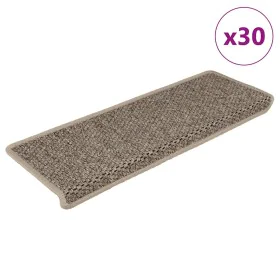 Selbstklebender Sisal-Treppenteppich, 30 Stück, in dunkelbeige. von , Treppenmatten - Ref: Foro24-3365890, Preis: 183,93 €, R...