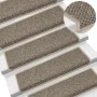 Selbstklebender Sisal-Treppenteppich, 30 Stück, in dunkelbeige. von , Treppenmatten - Ref: Foro24-3365890, Preis: 183,93 €, R...