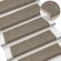 Self-adhesive sisal stair carpet 30 units dark beige by , Stair mats - Ref: Foro24-3365890, Price: 187,71 €, Discount: %