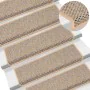 Selbstklebender Sisal-Treppenteppich, 30 Stück, in hellem Beige. von , Treppenmatten - Ref: Foro24-3365892, Preis: 203,52 €, ...