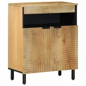Aparador marrón 60x33x75 cm madera maciza mango by , CD and DVD storage - Ref: Foro24-4017745, Price: 112,57 €, Discount: %