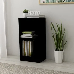 Engineered wood black shelf 40x24x75 cm by , Bookcases and shelves - Ref: Foro24-800820, Price: 36,94 €, Discount: %