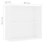 Estantería de madera de ingeniería blanca 80x30x76,5 cm de , Librerías y estanterías - Ref: Foro24-800999, Precio: 40,57 €, D...