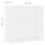 Weißes Regal aus Holzwerkstoff 80x30x76,5 cm von , Bücherregale und Regale - Ref: Foro24-800999, Preis: 40,63 €, Rabatt: %