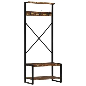 Bunter Garderobenständer aus recyceltem Massivholz 80x40x190 cm von , Regale und Regale - Ref: Foro24-4015962, Preis: 152,76 ...