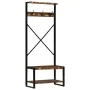 Multicolored coat rack made of solid recycled wood 80x40x190 cm by , Shelves and shelves - Ref: Foro24-4015962, Price: 152,76...
