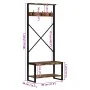 Multicolored coat rack made of solid recycled wood 80x40x190 cm by , Shelves and shelves - Ref: Foro24-4015962, Price: 152,76...