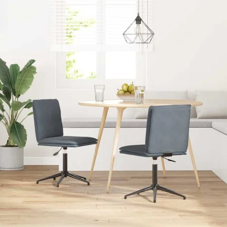 Esszimmerstühle, 2 Stück, dunkelgraues Samtgewebe. von , Essstühle - Ref: Foro24-3315368, Preis: 114,67 €, Rabatt: %