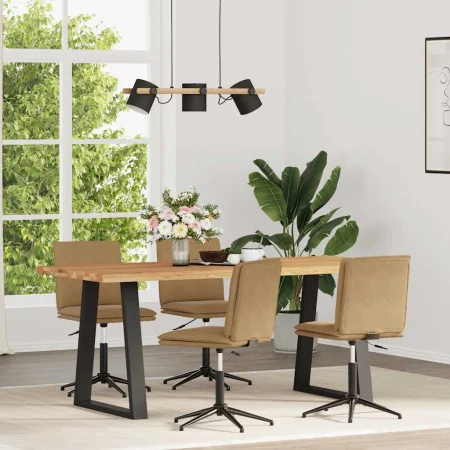 Esszimmerstühle, 4 Stück, braunes Samtgewebe von , Essstühle - Ref: Foro24-3315645, Preis: 221,19 €, Rabatt: %
