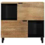 Brauner Schrank 80x33x75 cm Massivholz Mango von , CD- und DVD-Speicher - Ref: Foro24-4017747, Preis: 123,18 €, Rabatt: %