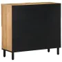 Brauner Schrank 80x33x75 cm Massivholz Mango von , CD- und DVD-Speicher - Ref: Foro24-4017747, Preis: 123,18 €, Rabatt: %