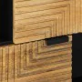 Brauner Schrank 80x33x75 cm Massivholz Mango von , CD- und DVD-Speicher - Ref: Foro24-4017747, Preis: 123,18 €, Rabatt: %