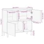 Brauner Schrank 80x33x75 cm Massivholz Mango von , CD- und DVD-Speicher - Ref: Foro24-4017747, Preis: 123,18 €, Rabatt: %
