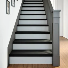 Stair steps 2 units solid oak dark brown wood by , Stair mats - Ref: Foro24-3283796, Price: 63,19 €, Discount: %