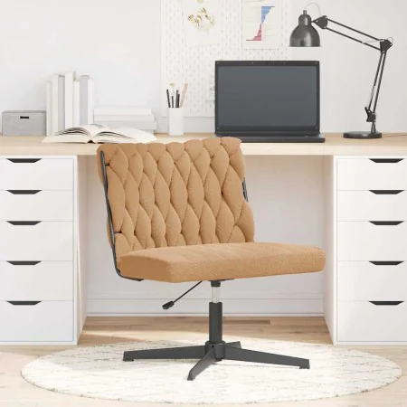 Silla de oficina giratoria tejido imitación lana rizada beige de , Sillas - Ref: Foro24-4105400, Precio: 112,31 €, Descuento: %