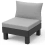 Single armchair Keter Garden Elements Graphite with light gray cushion by , Garden chairs - Ref: Foro24-447620, Price: 109,67...