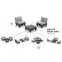 Single armchair Keter Garden Elements Graphite with light gray cushion by , Garden chairs - Ref: Foro24-447620, Price: 109,67...