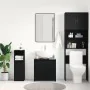 Armario de baño madera contrachapada negro roble 60x33x60 cm de , Muebles de baño - Ref: Foro24-862508, Precio: 57,66 €, Desc...
