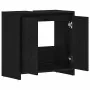 Schwarzer Eichenholz-Badezimmerschrank aus Sperrholz, 60x33x60 cm. von , Badezimmermöbel - Ref: Foro24-862508, Preis: 57,66 €...