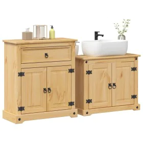 Badezimmermöbel-Set Corona, 2-teilig, Massivholz Kiefer von , Badezimmermöbel - Ref: Foro24-3334636, Preis: 203,86 €, Rabatt: %