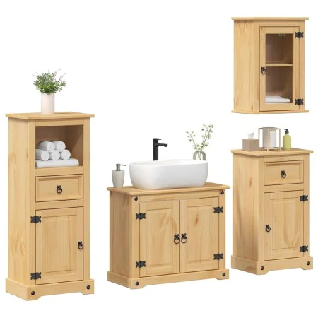Badezimmermöbel-Set Corona, 4-teilig, Massivholz Kiefer von , Badezimmermöbel - Ref: Foro24-3334634, Preis: 346,42 €, Rabatt: %