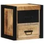 Mesitas de noche 2 uds 40x35x40 cm madera maciza rugosa mango de , Mesitas de noche - Ref: Foro24-4015955, Precio: 167,37 €, ...