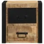 Mesitas de noche 2 uds 40x35x40 cm madera maciza rugosa mango de , Mesitas de noche - Ref: Foro24-4015955, Precio: 167,37 €, ...