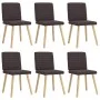 Sillas de comedor 6 unidades tela marrón oscuro by , dining chairs - Ref: Foro24-3315548, Price: 296,00 €, Discount: %