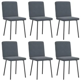 Esstischstühle, 6 Stück, dunkelgraues Samtgewebe. von , Essstühle - Ref: Foro24-3315557, Preis: 245,16 €, Rabatt: %