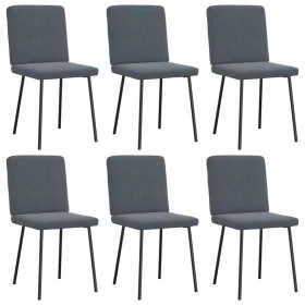 Sillas de comedor 6 unidades terciopelo gris oscuro de , Sillas de comedor - Ref: Foro24-3315557, Precio: 247,02 €, Descuento: %