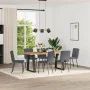 Esstischstühle, 6 Stück, dunkelgraues Samtgewebe. von , Essstühle - Ref: Foro24-3315557, Preis: 245,16 €, Rabatt: %