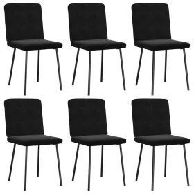 Esstischstuhl, 6 Stück, schwarzer Samt von , Essstühle - Ref: Foro24-3315562, Preis: 243,20 €, Rabatt: %