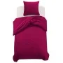 Bordeauxfarbenes Bettbezug-Set 155x220/80x80 cm von , Bettbezüge - Ref: Foro24-132433, Preis: 26,49 €, Rabatt: %