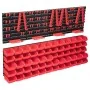 Aufbewahrungsboxen-Set mit 136 Teilen, Wandpaneele in Rot/Schwarz. von , Werkzeugschränke - Ref: Foro24-150815, Preis: 77,09 ...