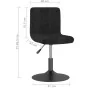 Taburete de cocina giratorio de terciopelo negro de , Taburetes de cocina - Ref: Foro24-334249, Precio: 78,92 €, Descuento: %
