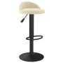 Cream-colored velvet kitchen stool by , Kitchen stools - Ref: Foro24-333589, Price: 62,77 €, Discount: %