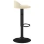 Cream-colored velvet kitchen stool by , Kitchen stools - Ref: Foro24-333589, Price: 62,77 €, Discount: %