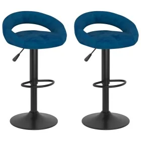 Kitchen stools 2 units blue velvet by , Kitchen stools - Ref: Foro24-333273, Price: 111,38 €, Discount: %