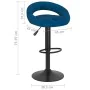 Küchenhocker, 2 Stück, blauer Samt von , Küchenhocker - Ref: Foro24-333273, Preis: 111,38 €, Rabatt: %