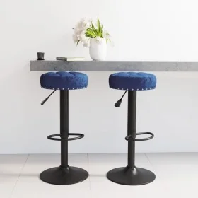 Küchenhocker, 2 Stück, blauer Samt von , Küchenhocker - Ref: Foro24-332999, Preis: 88,67 €, Rabatt: %