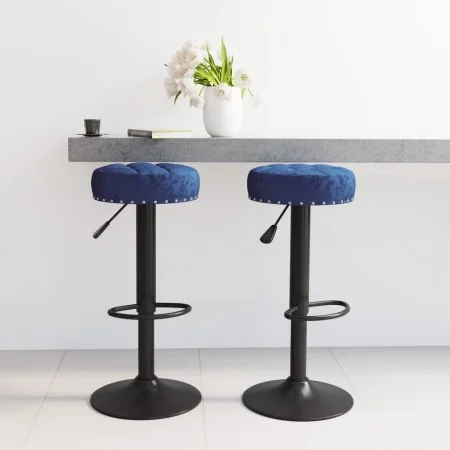 Küchenhocker, 2 Stück, blauer Samt von , Küchenhocker - Ref: Foro24-332999, Preis: 88,67 €, Rabatt: %