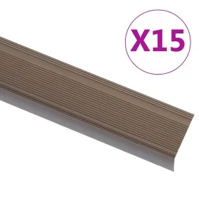 L-shaped step profiles 15 units brown aluminum 134 cm by , Stairs - Ref: Foro24-146745, Price: 52,27 €, Discount: %