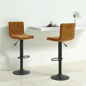 Küchenhocker, 2 Stück, braunes Samtgewebe von , Küchenhocker - Ref: Foro24-333729, Preis: 127,73 €, Rabatt: %