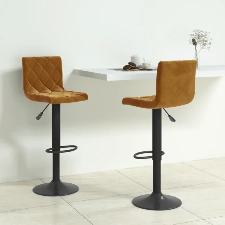 Küchenhocker, 2 Stück, braunes Samtgewebe von , Küchenhocker - Ref: Foro24-333729, Preis: 127,73 €, Rabatt: %