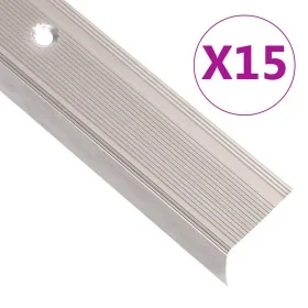 L-shaped step profiles 15 units champagne aluminum 100 cm by , Stairs - Ref: Foro24-146772, Price: 62,34 €, Discount: %